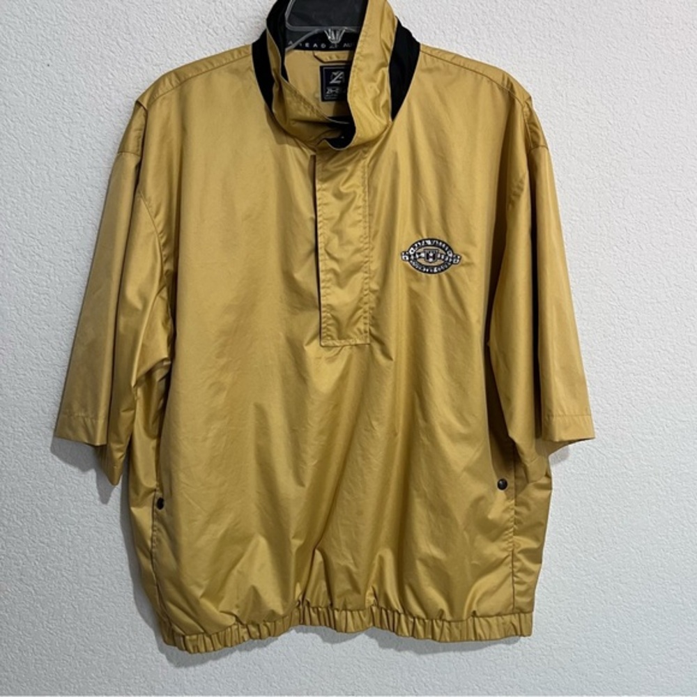 AHEAD Authentics Gold & Gray Short Sleeve Golf Windbreaker Jacket Napa Valley CC